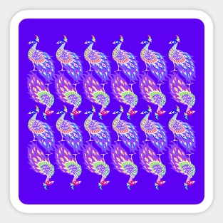 peacock bird in mandala pattern arts Sticker